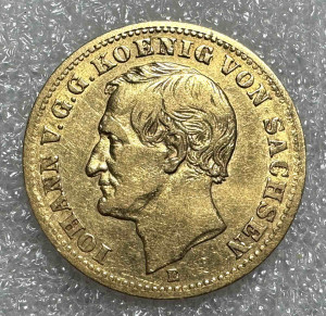 10 Марок 1873 рік  Саксонія.