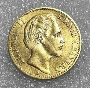 10 Марок 1873 рік Баварія.
