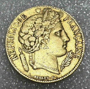 20 Франків 1851 рік  Франція.