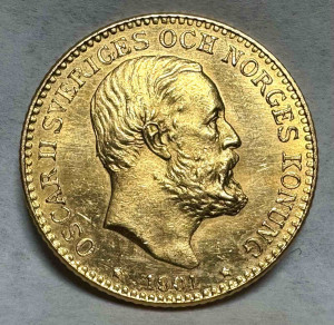 10 Крон 1901 рік  Швеція.