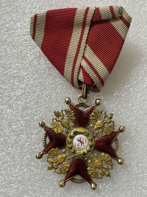 Знак ордена Святого Станислава 3-й степени.