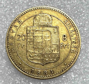 20 Франків 1881 рік  Угорщина