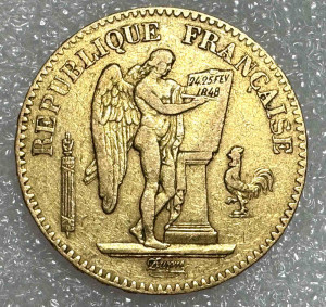 20 Франків 1849 рік Франція.