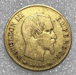 10 Франков 1858 год. Франция.