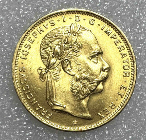 8 Флорина-20 Франков 1892 год Австрия.