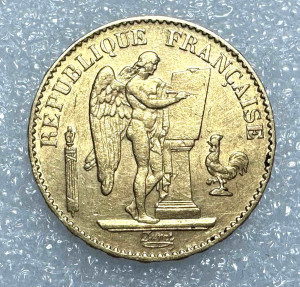 20 Франків 1878 рік  Франція.